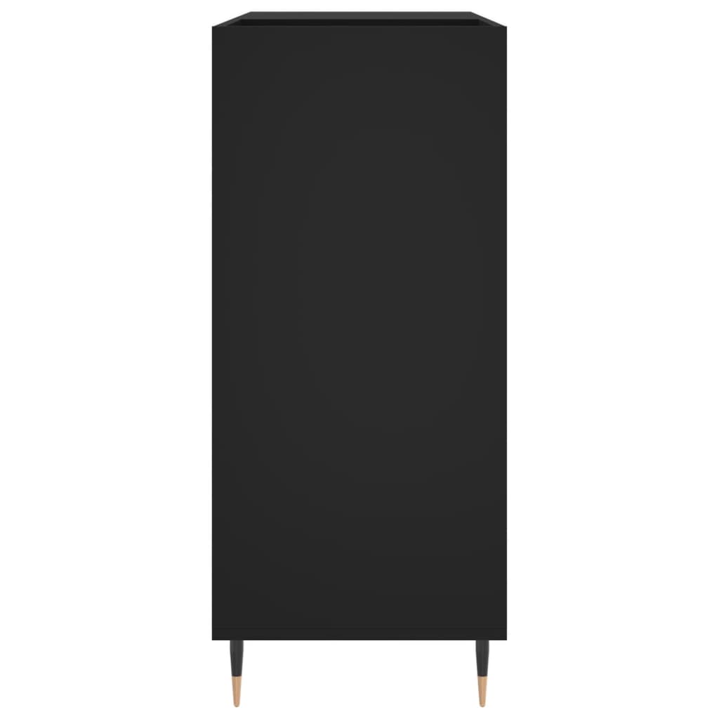 Hifi-benk svart 84,5x38x89 cm konstruert tre