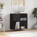 Hifi-benk svart 84,5x38x89 cm konstruert tre