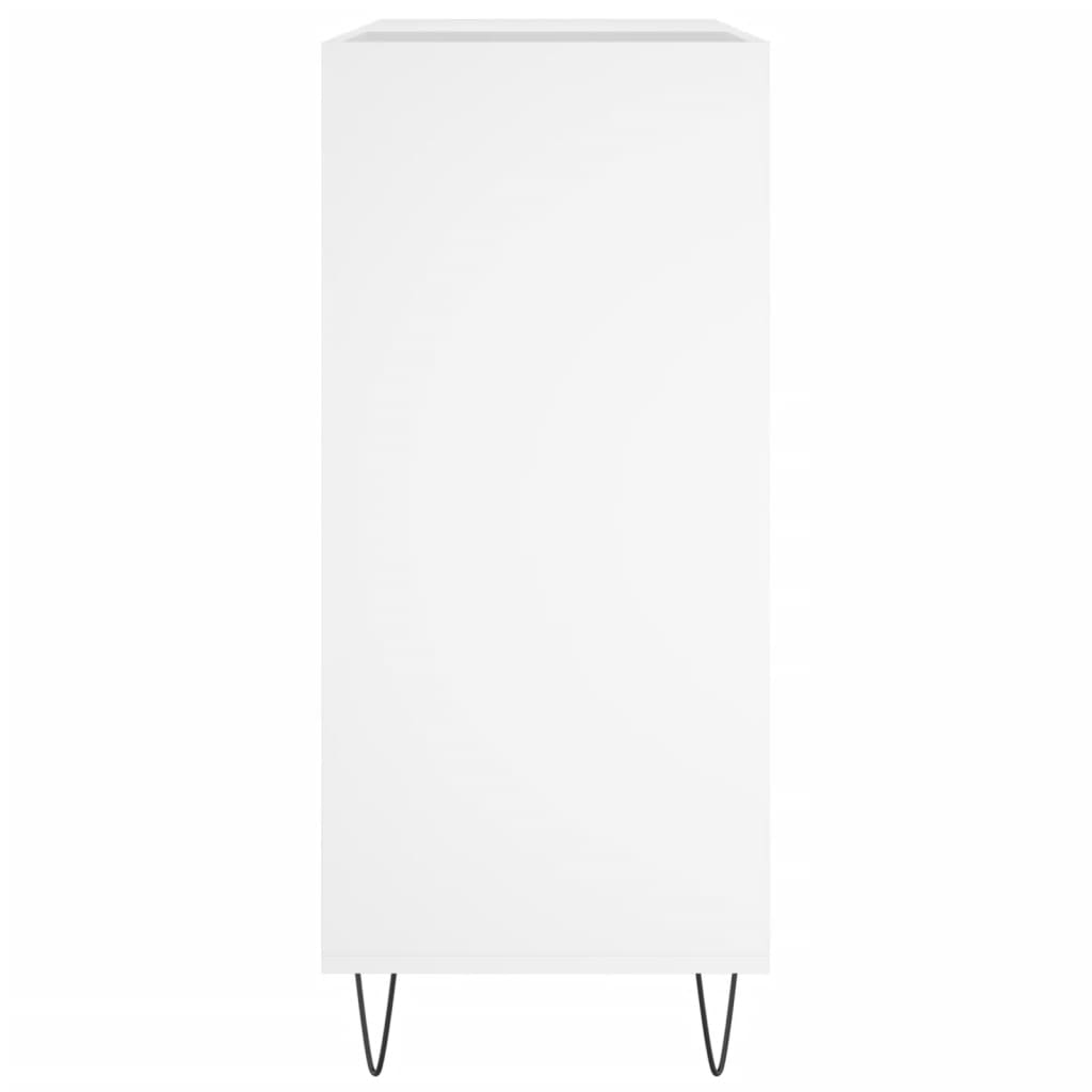 Hifi-benk hvit 84,5x38x89 cm konstruert tre