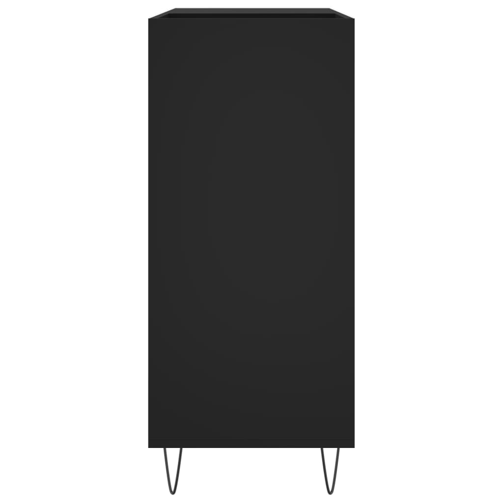 Hifi-benk svart 84,5x38x89 cm konstruert tre