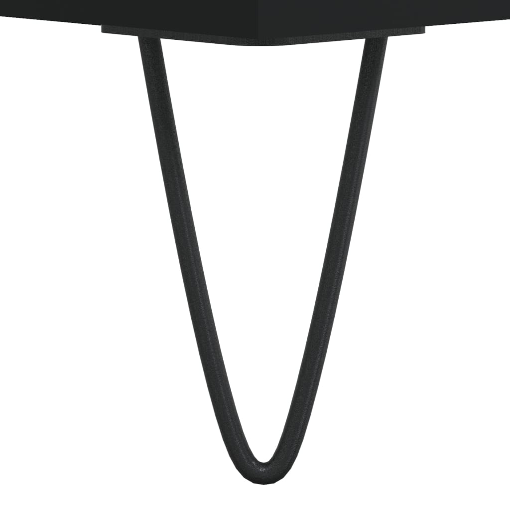 Hifi-benk svart 84,5x38x89 cm konstruert tre