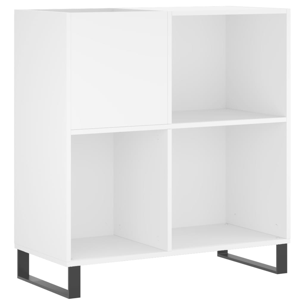 Hifi-benk hvit 84,5x38x89 cm konstruert tre