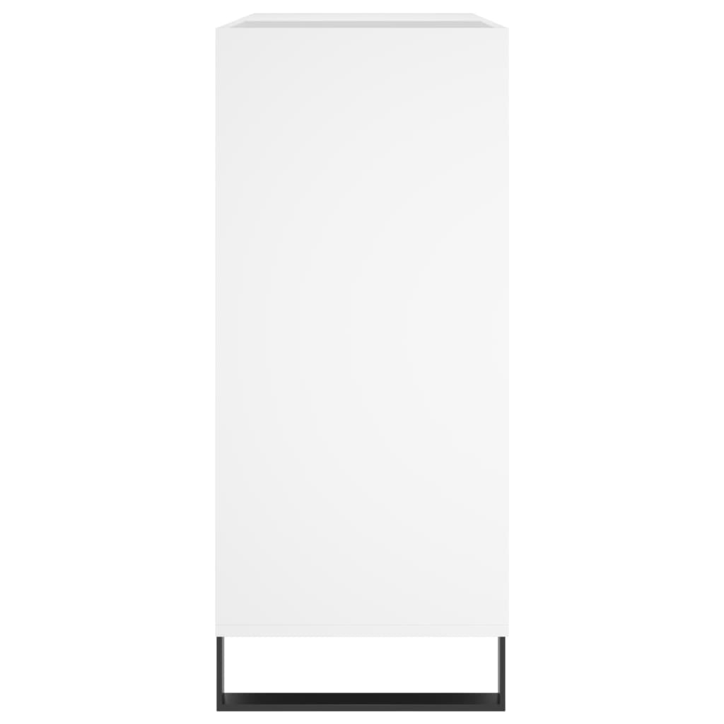 Hifi-benk hvit 84,5x38x89 cm konstruert tre