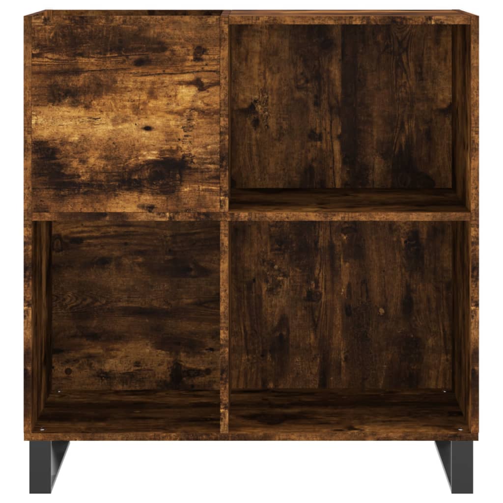 Hifi-benk røkt eik 84,5x38x89 cm konstruert tre