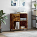 Hifi-benk røkt eik 84,5x38x89 cm konstruert tre