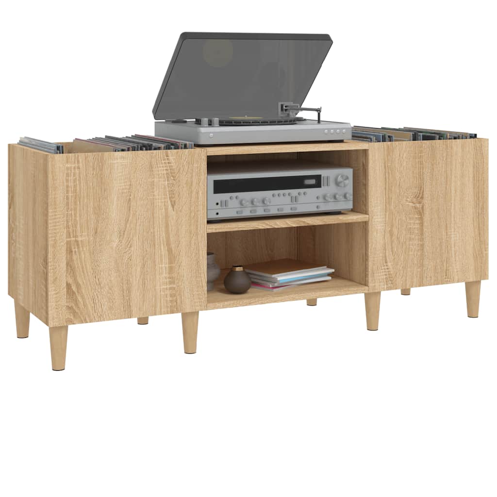 Plateskap Sonoma eik 121x38x48 cm konstruert tre