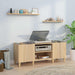 Plateskap Sonoma eik 121x38x48 cm konstruert tre