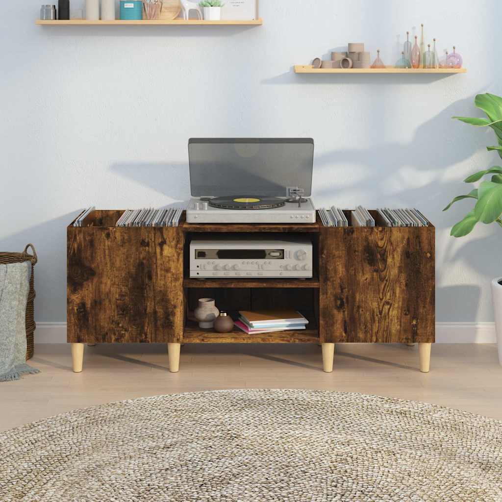 Hifi-benk røkt eik 121x38x48 cm konstruert tre