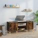 Hifi-benk røkt eik 121x38x48 cm konstruert tre