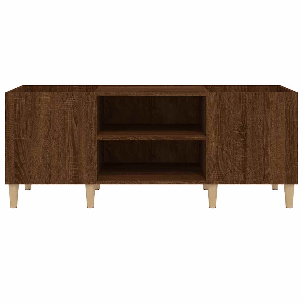 Hifi-benk brun eik 121x38x48 cm konstruert tre