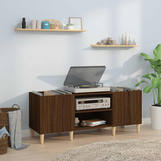 Hifi-benk brun eik 121x38x48 cm konstruert tre