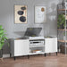 Hifi-benk hvit 121x38x48 cm konstruert tre