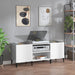 Hifi-benk høyglans hvit 121x38x48 cm konstruert tre
