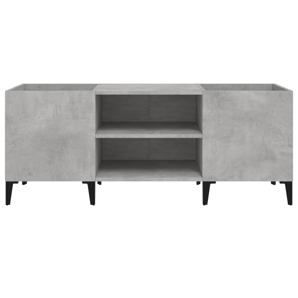Hifi-benk betonggrå 121x38x48 cm konstruert tre
