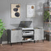 Hifi-benk betonggrå 121x38x48 cm konstruert tre