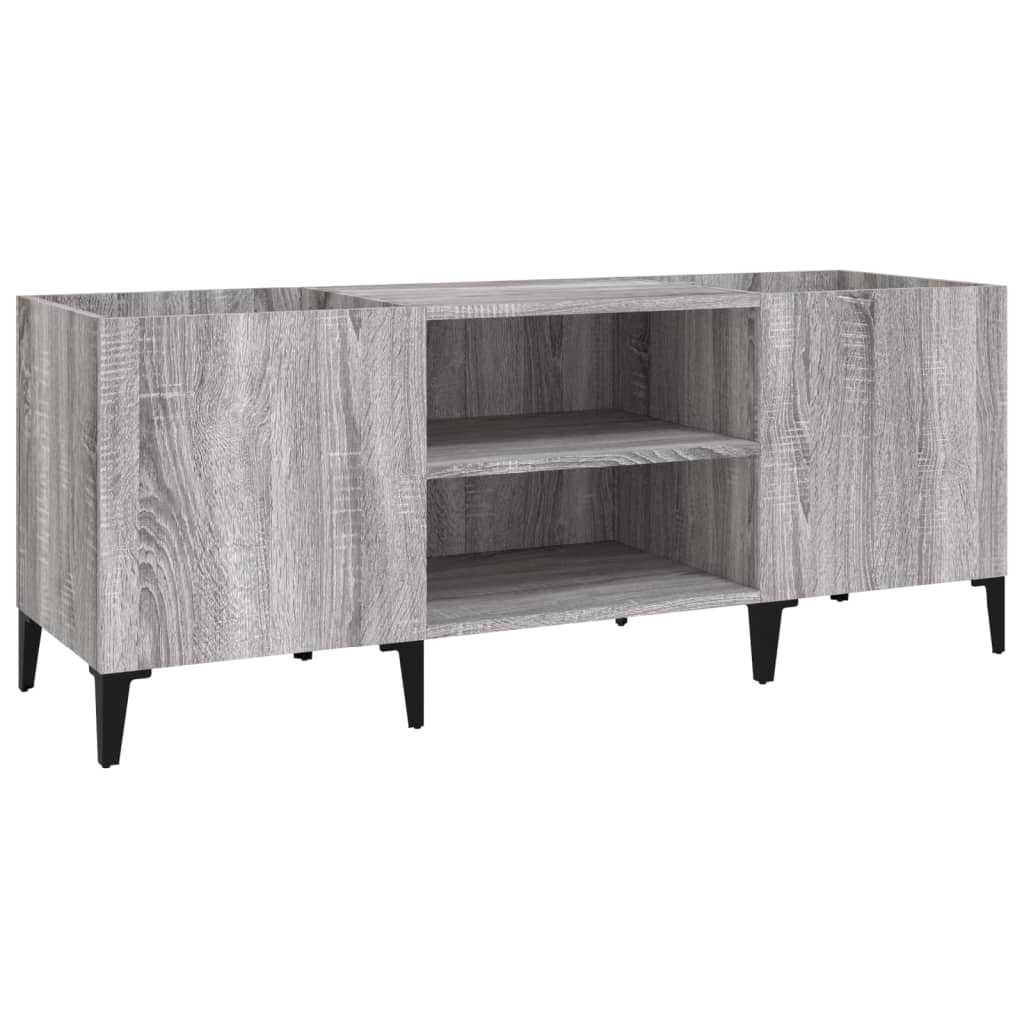 Hifi-benk grå sonoma 121x38x48 cm konstruert tre