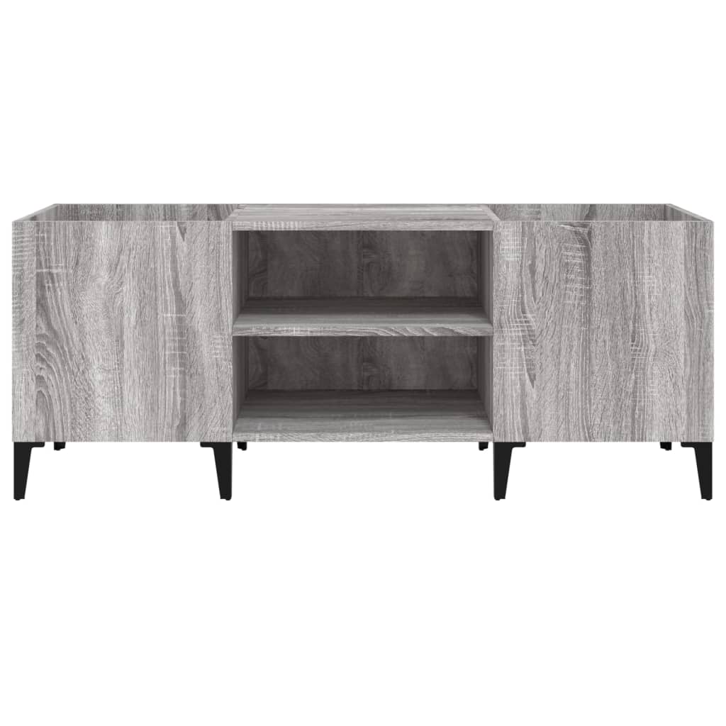Hifi-benk grå sonoma 121x38x48 cm konstruert tre
