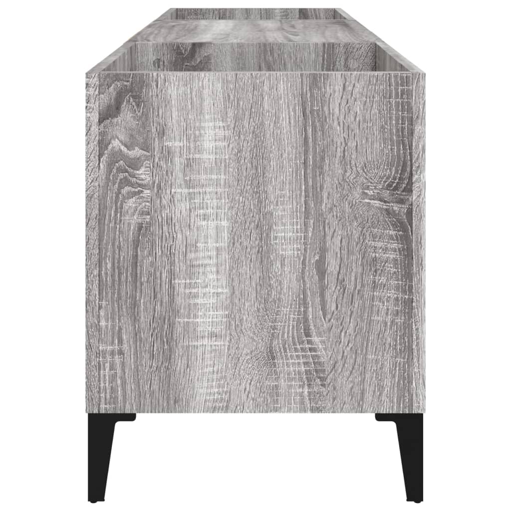 Hifi-benk grå sonoma 121x38x48 cm konstruert tre