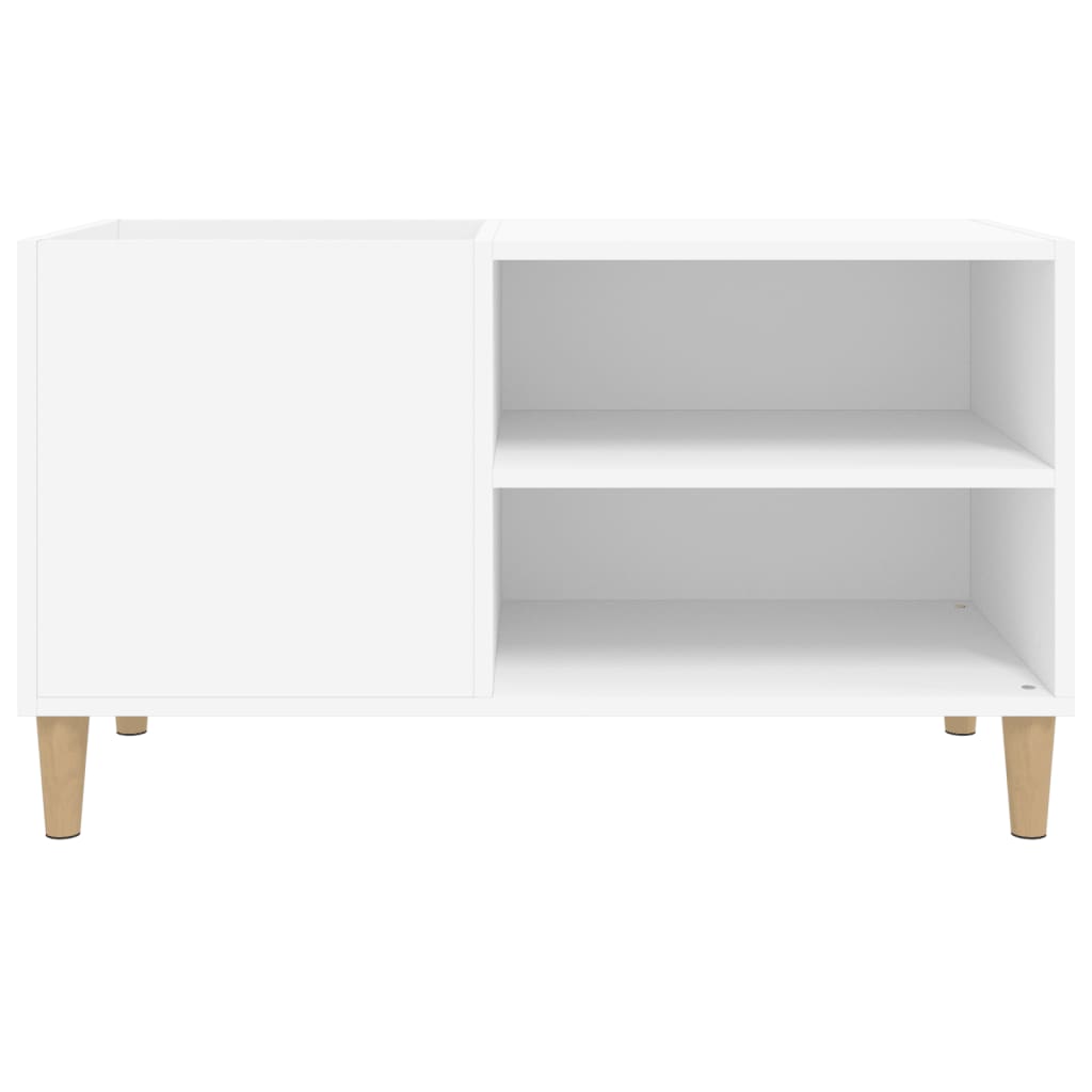 Hifi-benk hvit 84,5x38x48 cm konstruert tre