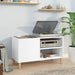 Hifi-benk hvit 84,5x38x48 cm konstruert tre