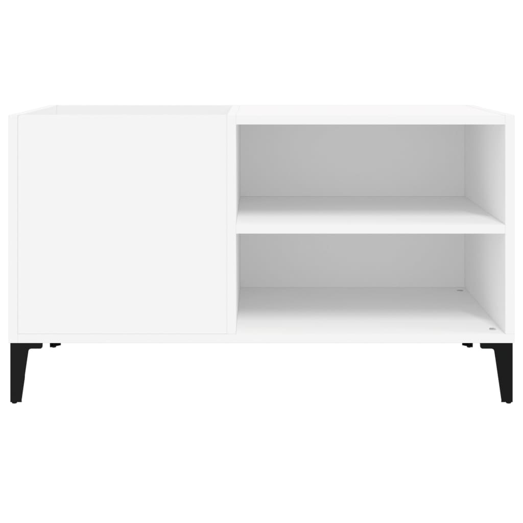 Hifi-benk hvit 84,5x38x48 cm konstruert tre