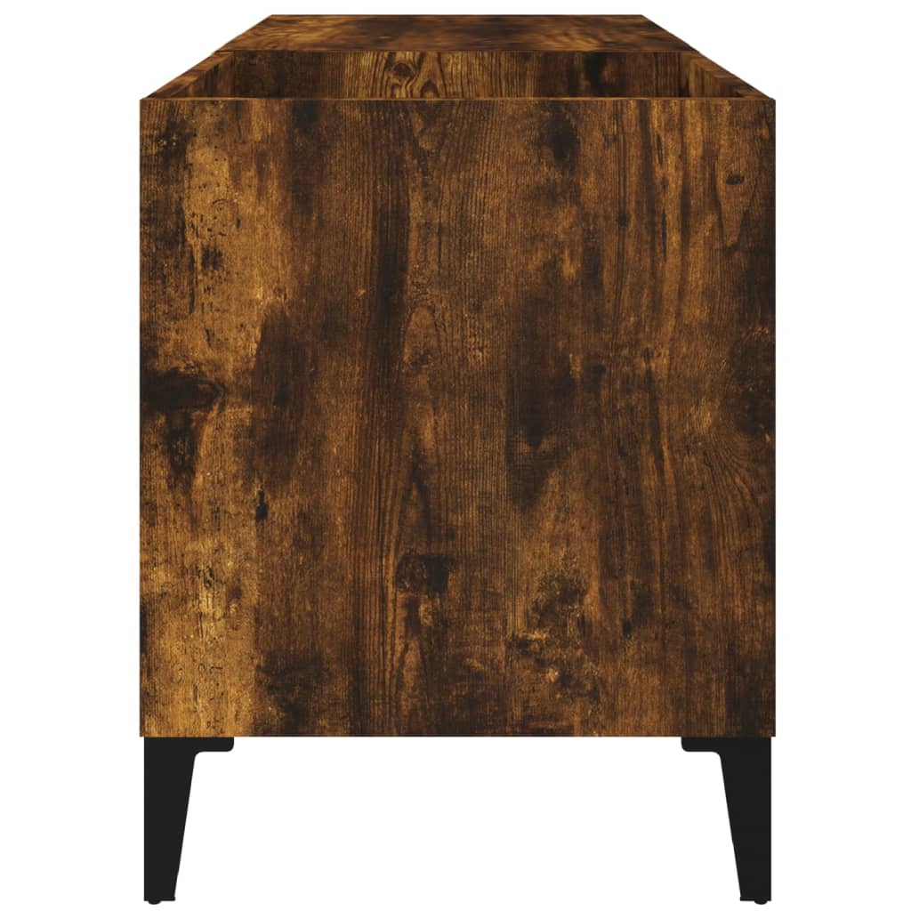 Hifi-benk røkt eik 84,5x38x48 cm konstruert tre