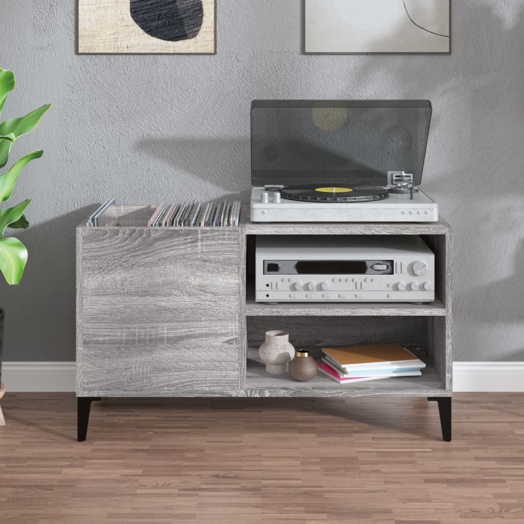 Hifi-benk grå sonoma 84,5x38x48 cm konstruert tre