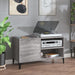 Hifi-benk grå sonoma 84,5x38x48 cm konstruert tre
