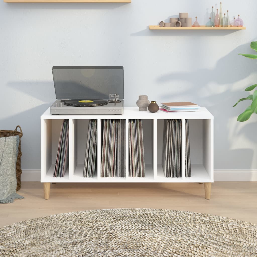 Hifi-benk hvit 100x38x48 cm konstruert tre
