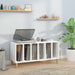 Hifi-benk hvit 100x38x48 cm konstruert tre