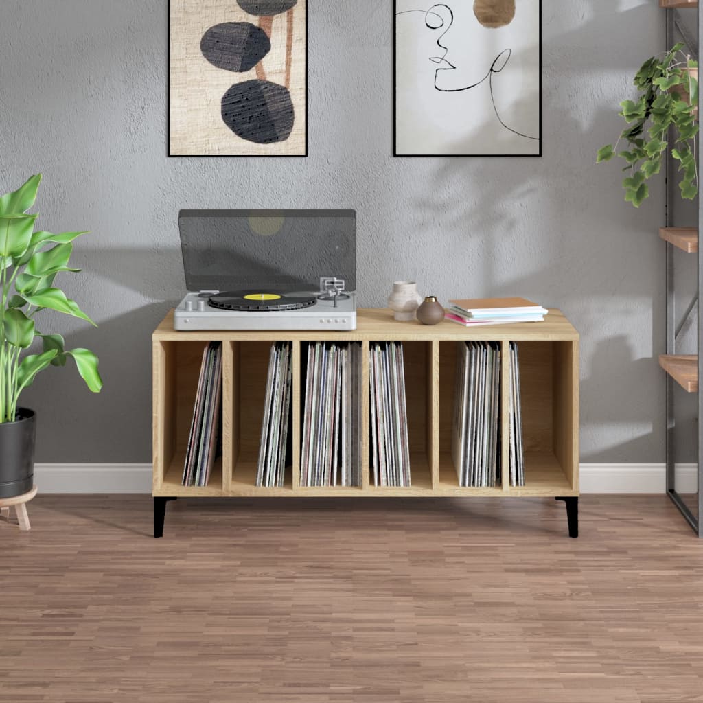 Hifi-benk sonoma eik 100x38x48 cm konstruert tre vidaXL