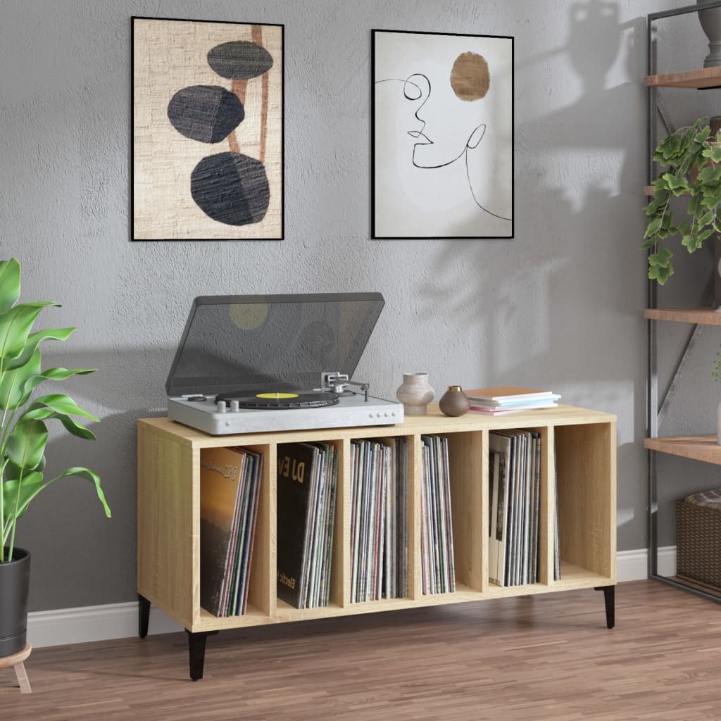 Hifi-benk sonoma eik 100x38x48 cm konstruert tre vidaXL