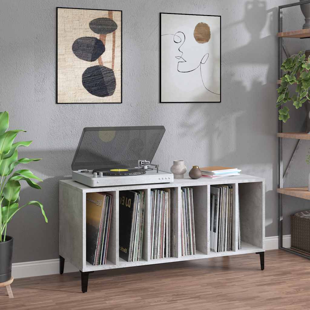 Hifi-benk betonggrå 100x38x48 cm konstruert tre vidaXL