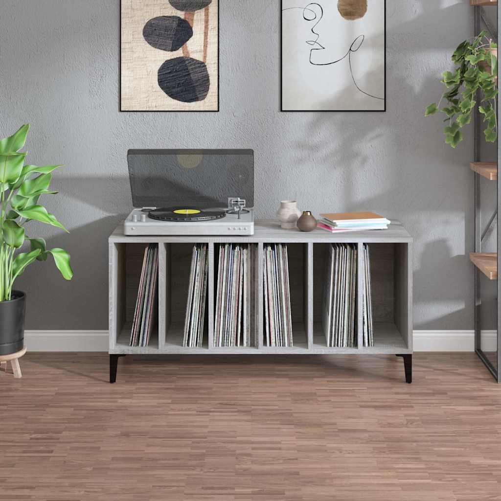 Hifi-benk grå sonoma 100x38x48 cm konstruert tre vidaXL
