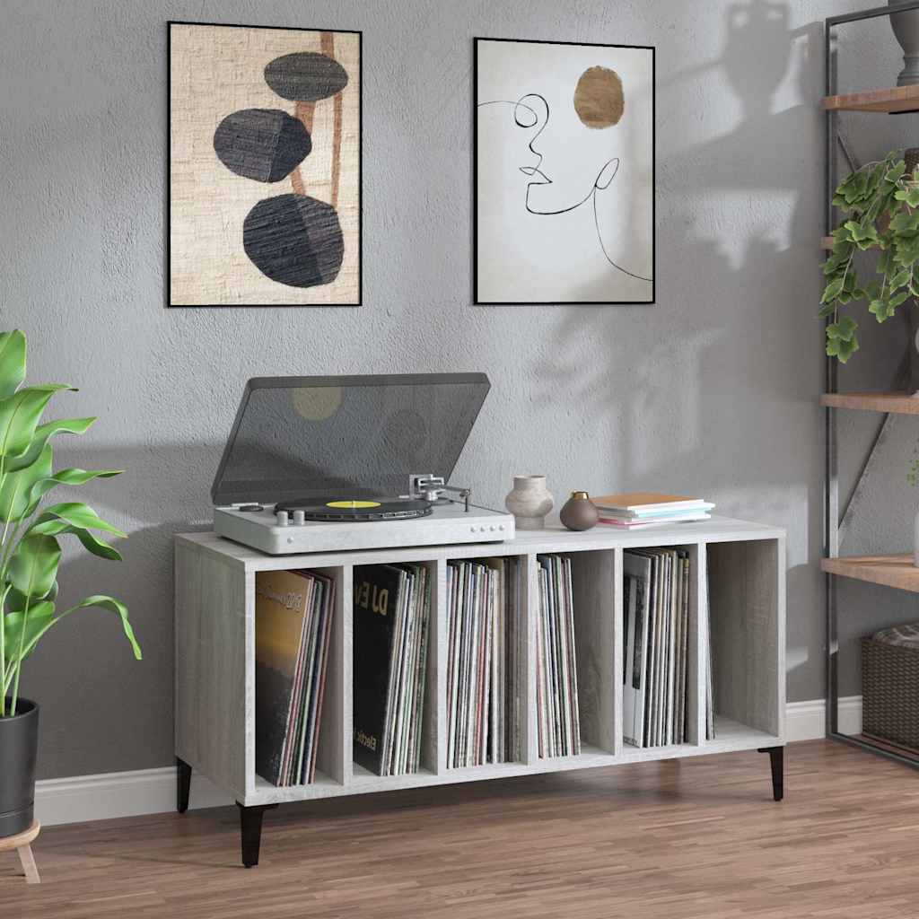 Hifi-benk grå sonoma 100x38x48 cm konstruert tre vidaXL