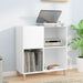 Hifi-benk hvit 84,5x38x89 cm konstruert tre