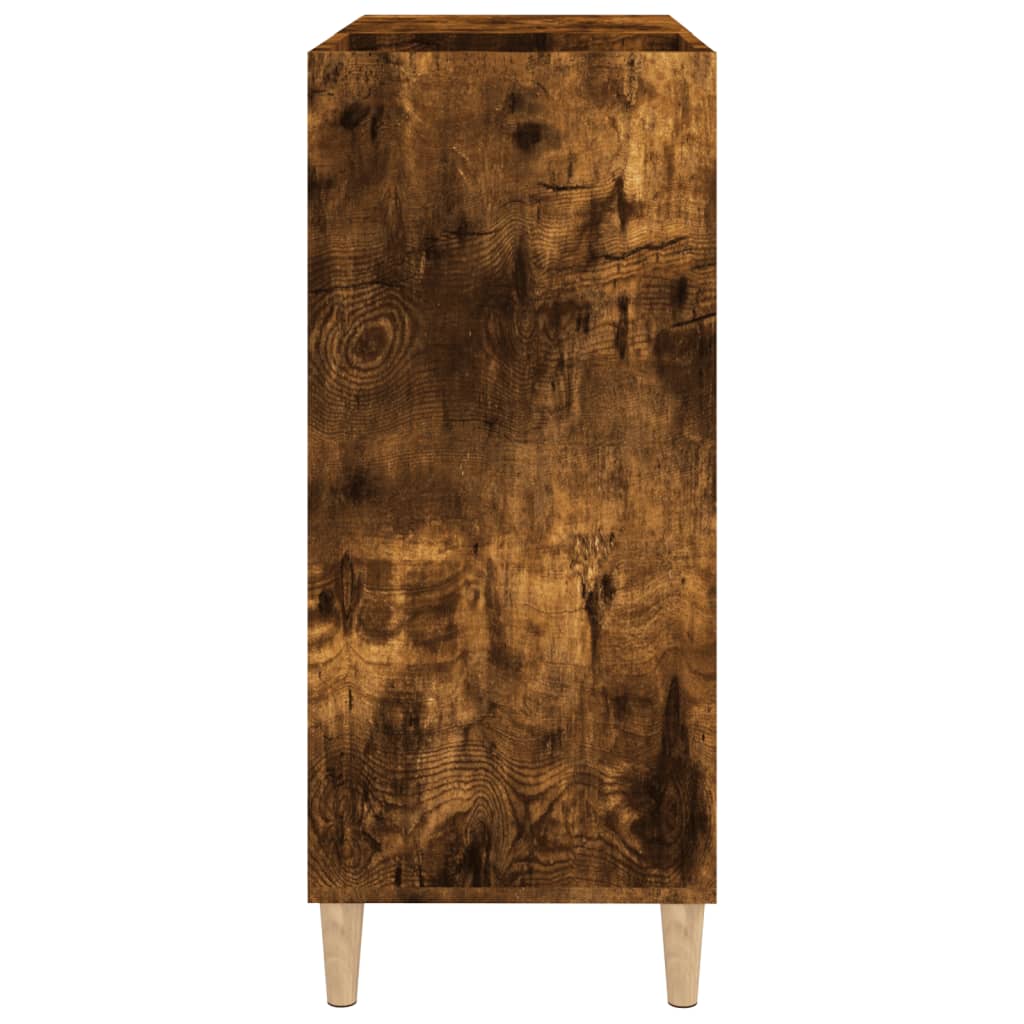 Hifi-benk røkt eik 84,5x38x89 cm konstruert tre