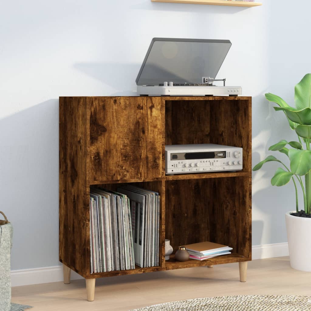 Hifi-benk røkt eik 84,5x38x89 cm konstruert tre