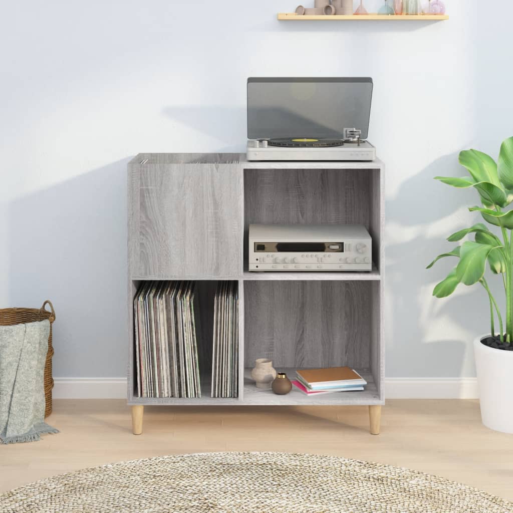 Hifi-benk grå sonoma 84,5x38x89 cm konstruert tre