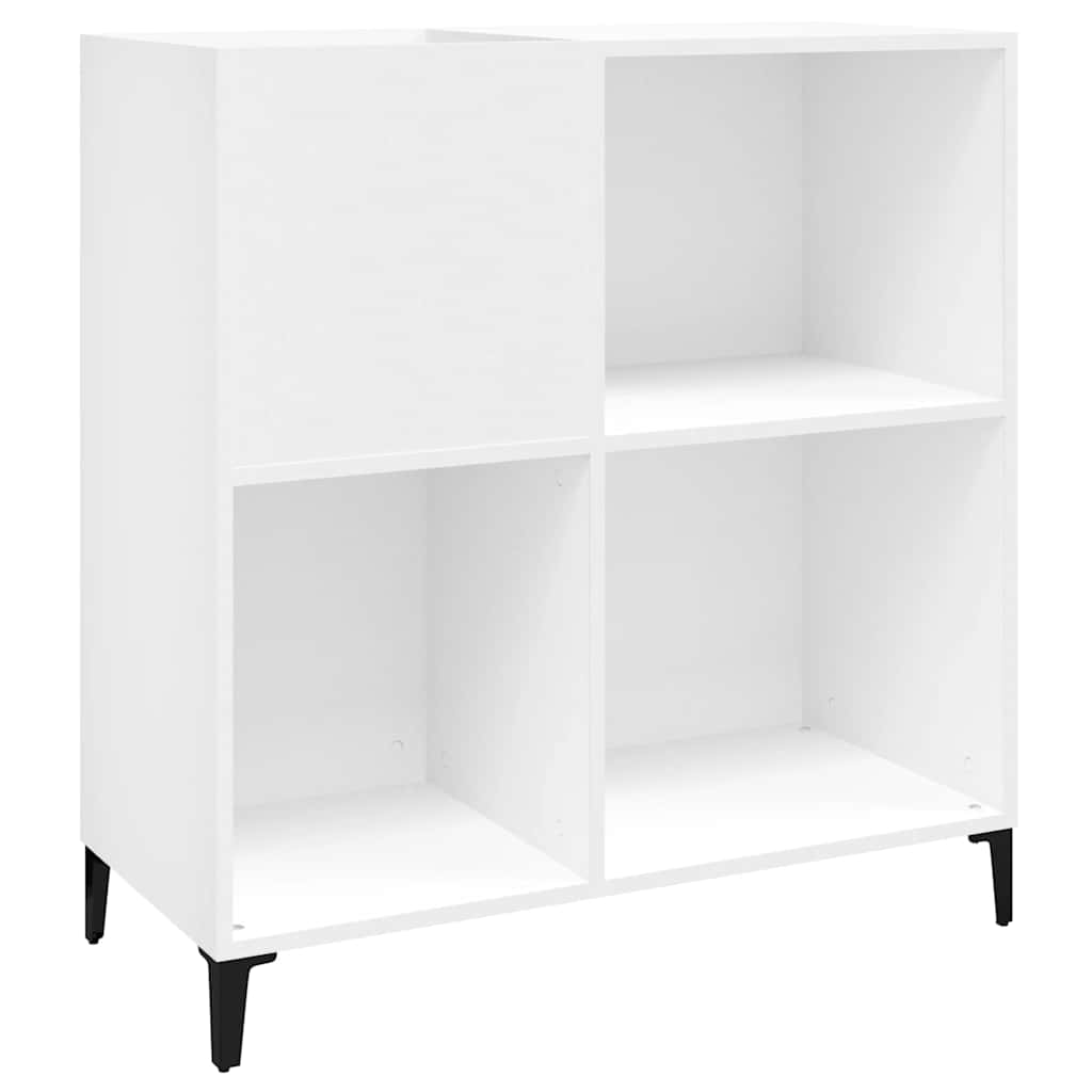 Hifi-benk hvit 84,5x38x89 cm konstruert tre