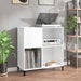 Hifi-benk hvit 84,5x38x89 cm konstruert tre