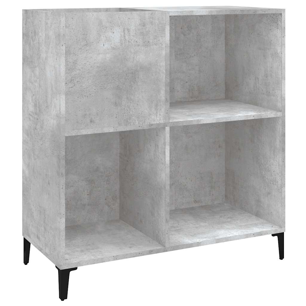 Hifi-benk betonggrå 84,5x38x89 cm konstruert tre