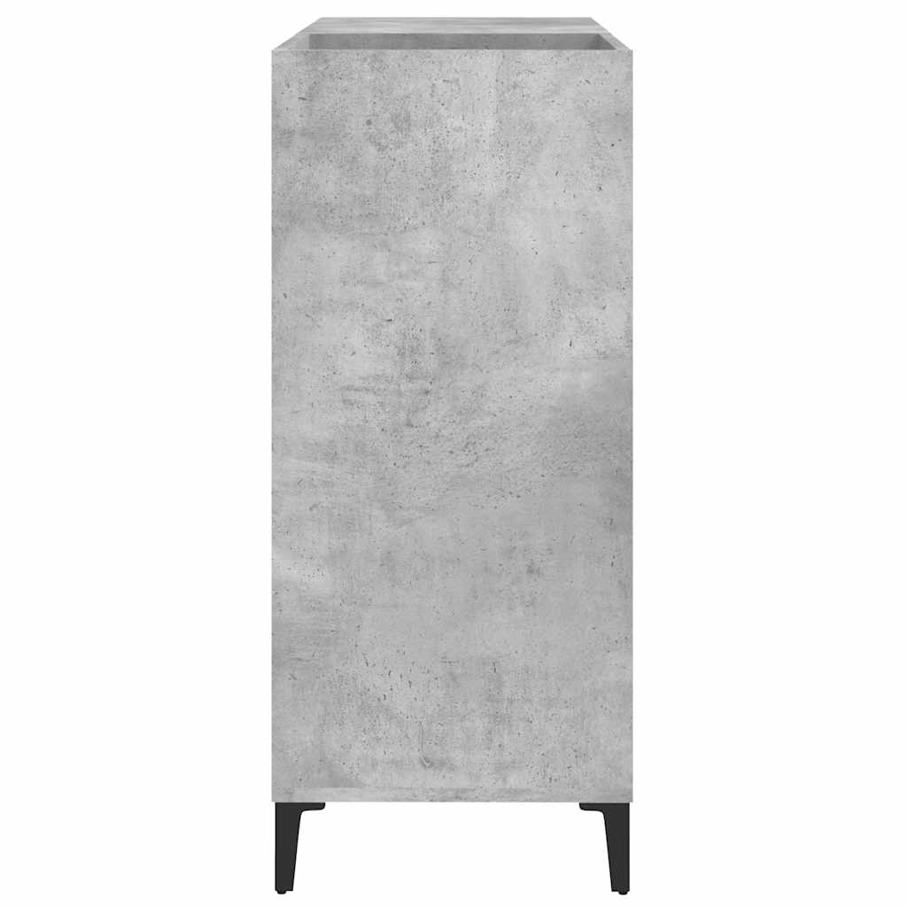 Hifi-benk betonggrå 84,5x38x89 cm konstruert tre
