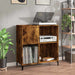 Hifi-benk røkt eik 84,5x38x89 cm konstruert tre
