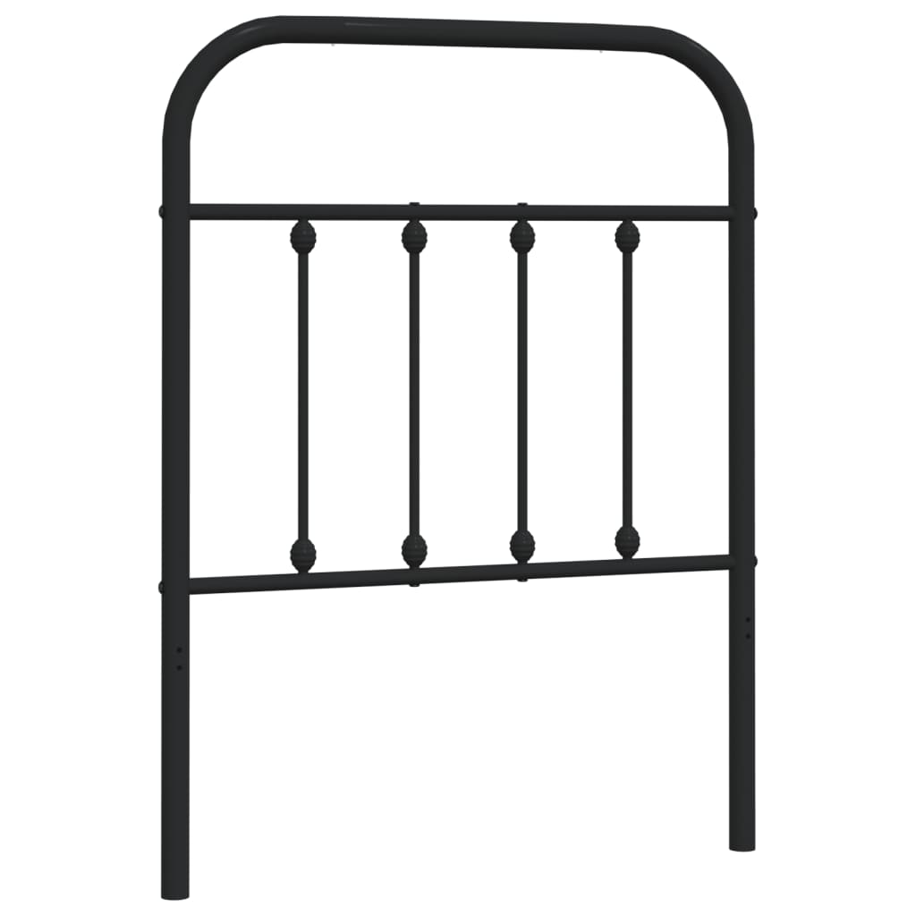 Utskiftbar sengegavl i metall svart 75 cm