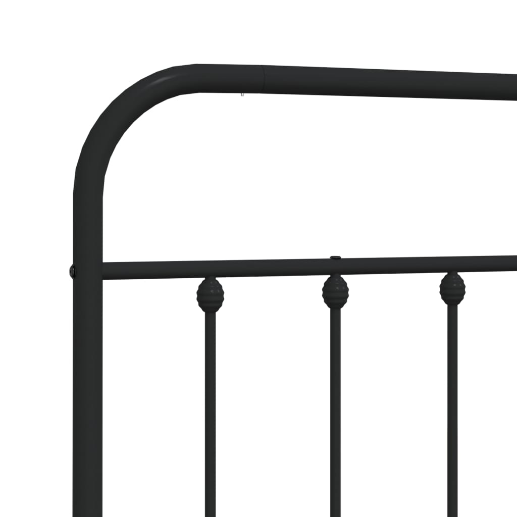 Utskiftbar sengegavl i metall svart 75 cm