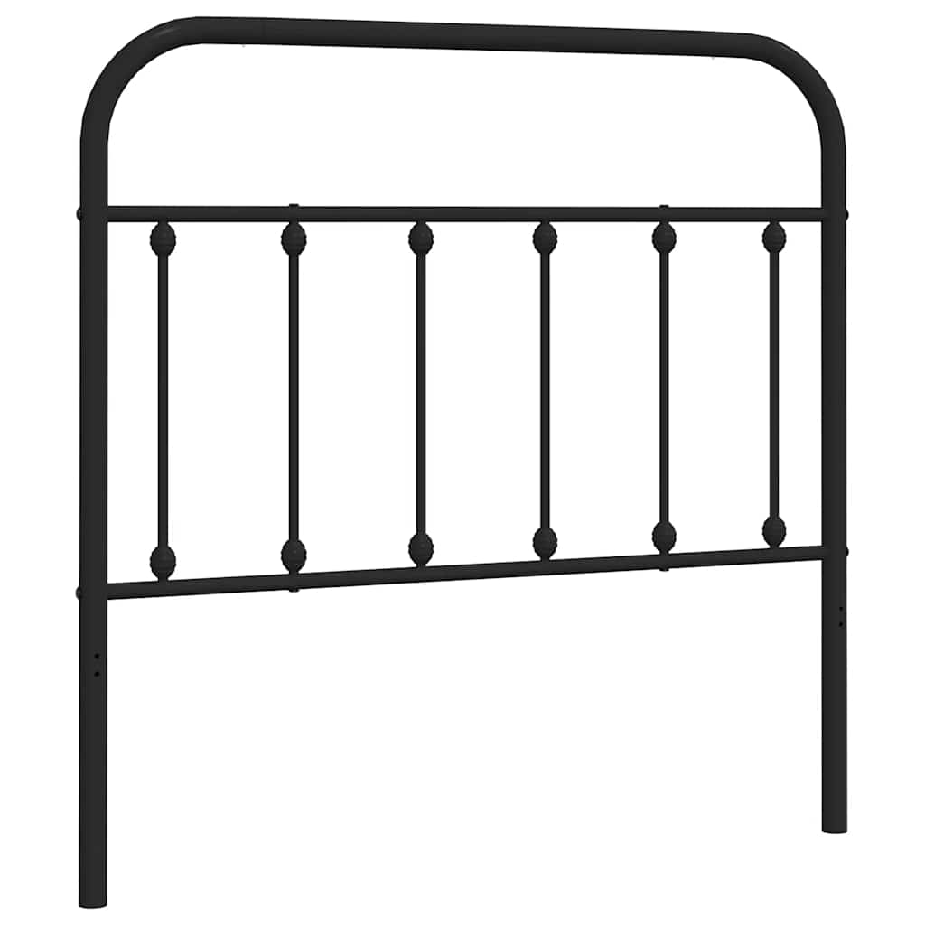 Utskiftbar sengegavl i metall svart 100 cm