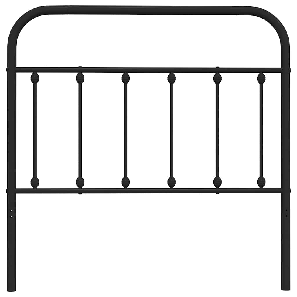 Utskiftbar sengegavl i metall svart 100 cm