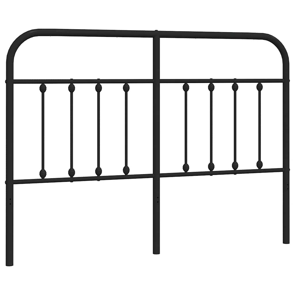 Utskiftbar sengegavl i metall svart 135 cm