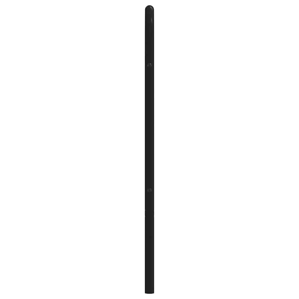 Utskiftbar sengegavl i metall svart 135 cm